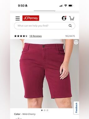 Liz Claiborne Sara Wild Cherry Women's Bermuda Shorts